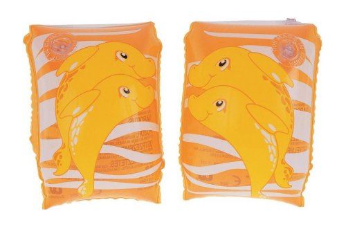 Brassards de natation orange et dauphin : 25 x 15 cm - piscine - mer