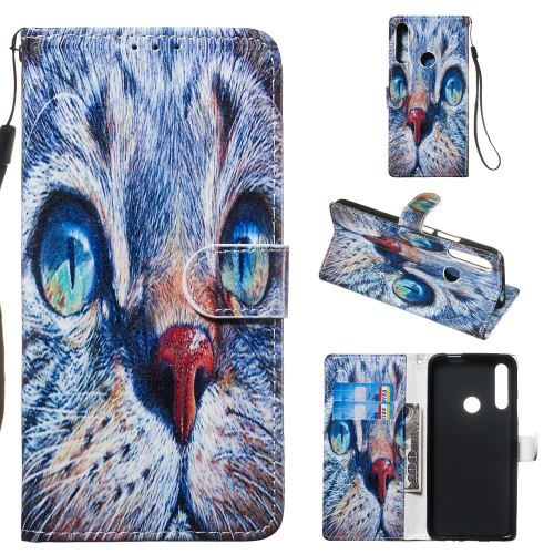 Etui en PU impression de motifs avec support peinture à l'huile pour votre Huawei P Smart Z