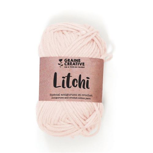 Fil de coton spécial crochet et amigurumi 55 m - rose clair - Graine Créative