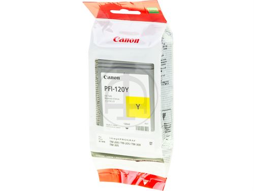 Canon PFI120Y approprié pour IPF TM200 Encre Jaune 2888C001 130ml