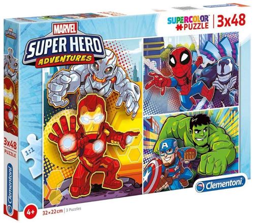 Marvel puzzle Super Hero Adventures32 x 22 cm en carton 144 pièces