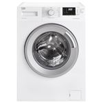 Beko WTV8712BS1W - Machine à laver - largeur : 60 cm - profondeur : 59 cm - hauteur : 84 cm - chargement frontal - 55 litres - 8 kg - 1400 tours/min - blanc/argent