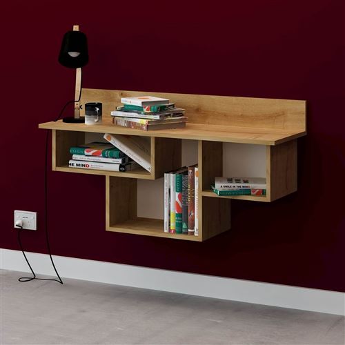 Meuble d'entrée design bois Renzo - L. 120 x H. 64 cm - Marron