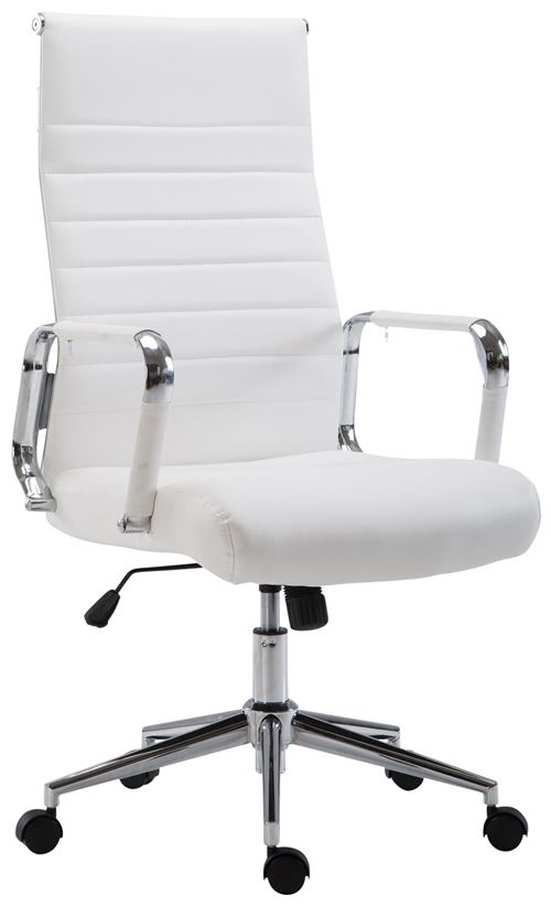 Fauteuil de bureau Kolumbus similicuir , Blanc