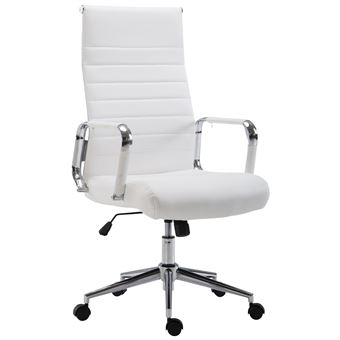 Fauteuil De Bureau Kolumbus Similicuir Blanc Achat Prix Fnac