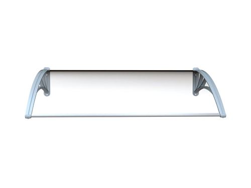 Auvent de porte en aluminium 140 x 92,5 cm courbé en kit COPALINA