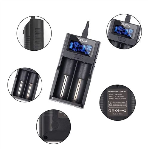 Chargeur Universel Intelligent 3.7 Volts pour Batteries Li-ion Rechargeables