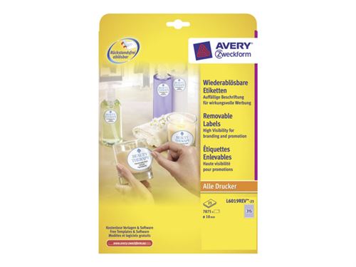 Avery L6019REV - étiquettes - 7875 unités
