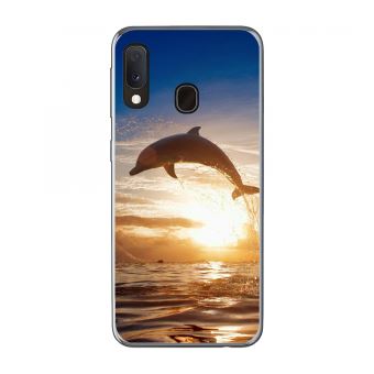 الة الشوروز Coque souple pour Samsung Galaxy A20e avec impression Motifs dauphin