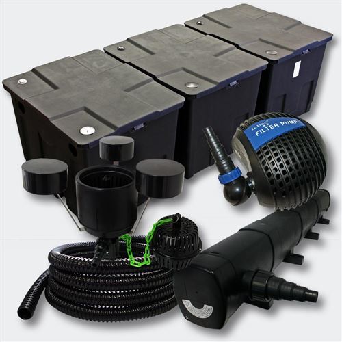 Meilleurs prix pour Kit:Filtration de Bassin 90000l 72W UVC Stérilisateur Pompe Skimmer