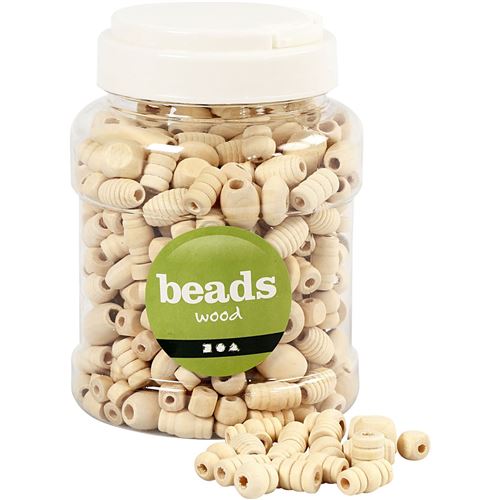 Creotime perles blanches diverses 330 pièces
