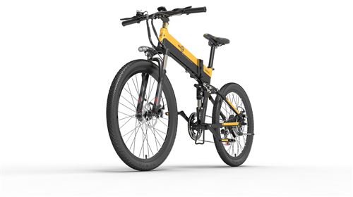 Vélo électrique pliant Beizor X500 PRO, 30km / h, 500W, moteur 10.4AH noir et jaune