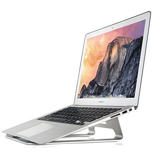 Zolion® Laptop Stand solide haut de gamme simple en aluminium de qualité avec coussinets en silicone, #1 Universal Laptop Stand pour