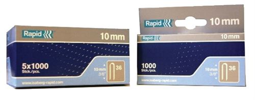 Agrafes pour câble N° 36 10 mm boîte de 5000 - RAPID - 11884410