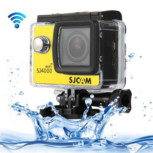 (#33) SJCAM SJ4000 WiFi Full HD 1080P 12MP Diving Bicycle Action Camera 30m Waterproof Car DVR Sports DV with Waterproof Case(Yellow)