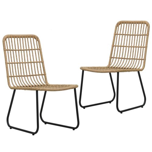 VIDAXL - Lot de 2 Chaises de Jardin - Résine Tressée - Noir - Image 3