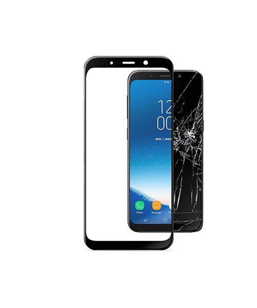 Cellularline Second Glass Gélules Samsung Galaxy A8 2018 Verre Trempé Résistant Avec Cadre 9h