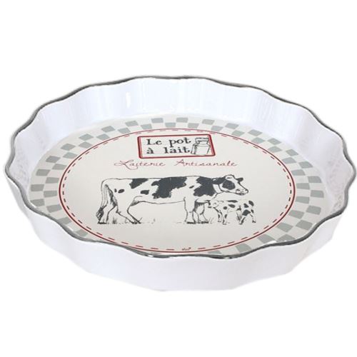 Plat à tarte en Vache