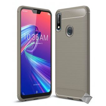 Housse De Protection En Feutre Pour Asus Zenfone 8 - Gris Foncé, Bord Bleu - NEUVE