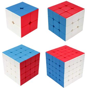 Maomaoyu Speed Cube Coffret Pack de 2 Cube Magique 2x2 3x3 Smooth Cube pour Enfants et Adultes 