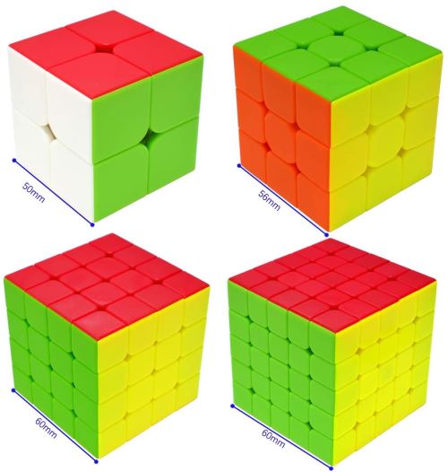Maomaoyu Speed Cube Coffret Cube Magique 2x2 3x3 Smooth Cube pour Enfants et Adultes Pack de 2 