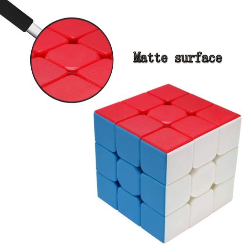Wings of wind Autocollant en Fibre de Carbone 3x3 Puzzle Cube Bleu Lisse Cube Magique 3x3x3 Inégale 