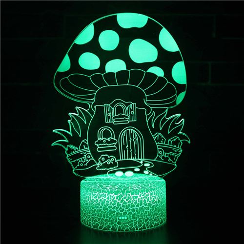 Lampe 3D Tactile Veilleuses Enfant 7 Couleurs avec Telecommande - Style #306