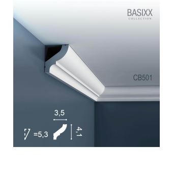 Corniche Moulure Cimaise D/écoration de stuc Orac Decor CB501 BASIXX Profil d/écoratif du mur 2 m