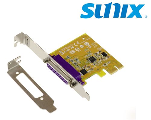 Carte PCIe - 1 Port LPT IEEE1284 Gamme Industrielle CHIPSET SUNIX SUN2212