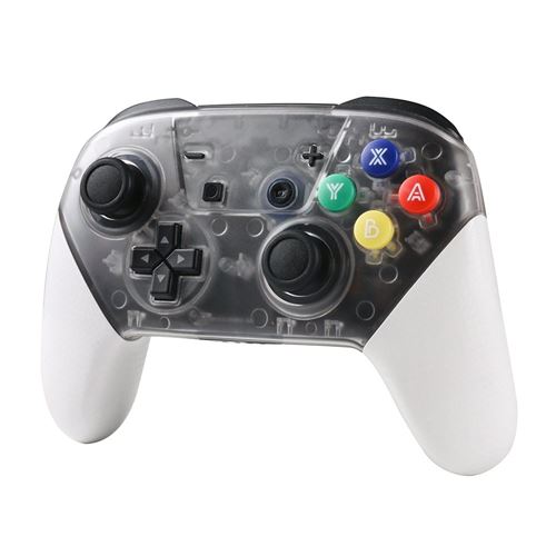 Qumox Manette de jeux contrôleur Bluetooth Switch Pro sans fil Gamepad compatible pour Nintendo Switch /Switch Lite blanche