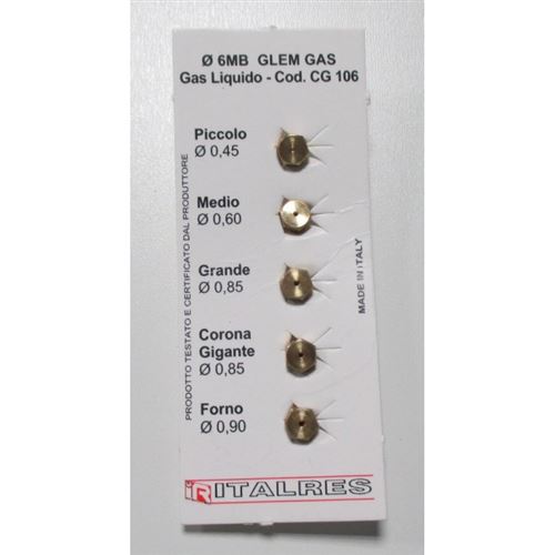 Jeu d'injecteurs but/prop pour cuisiniere faure - 260545