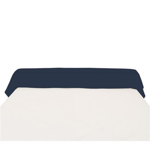 Taie de traversin 100% coton bleu marine 140 cm