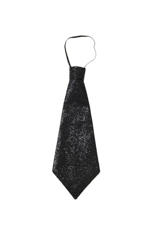Cravate paillettes noir