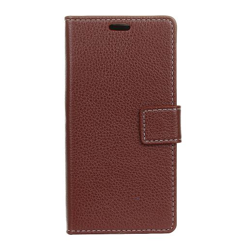 Etui en PU magnétique avec support marron pour votre Google Pixel 3 Lite
