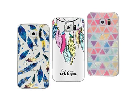 Galaxy S6 - Pack de 3 Coques gel souple avec impression fantaisie de qualité pour Samsung Galaxy S6