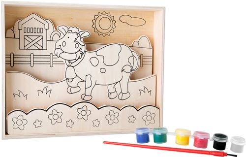 Image À Colorier En Bois Vache