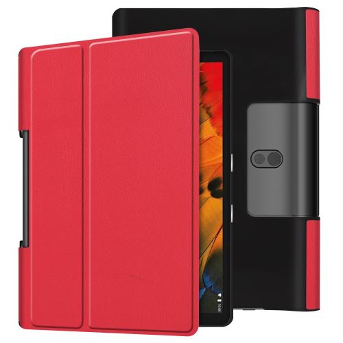 Etui en PU avec support rouge pour votre Lenovo Yoga Smart Tab 10.1/Tab 5 YT-X705