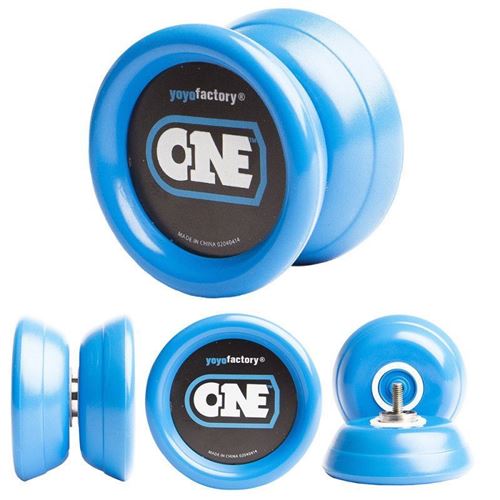 YoyoFactory ONE Yo-Yo - Bleu (Roulement à billes yoyo, idéal pour les débutants)
