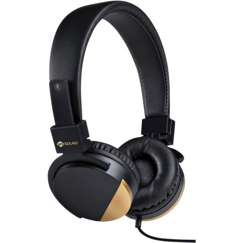 Meliconi MySound Speak Metal - Écouteurs avec micro - sur-oreille - filaire - noir