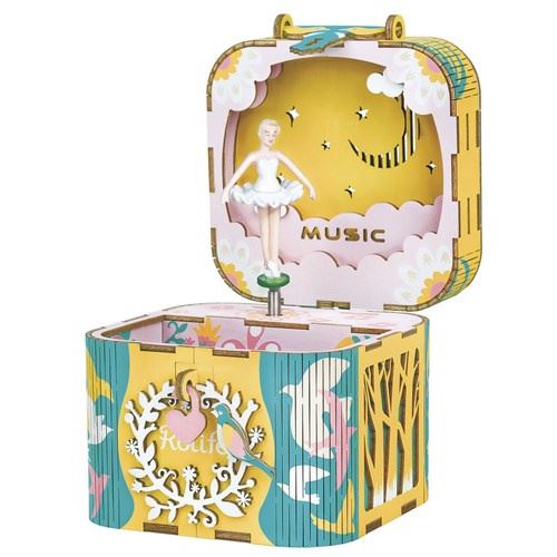Robotime kit de construction boîte à musique Ballerina junior bois 52 pièces