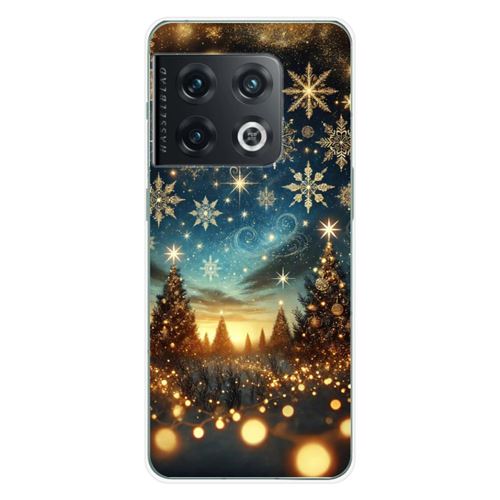 Coque en silicone imprimée compatible OnePlus 10 Pro 5G NO Magie de Noël