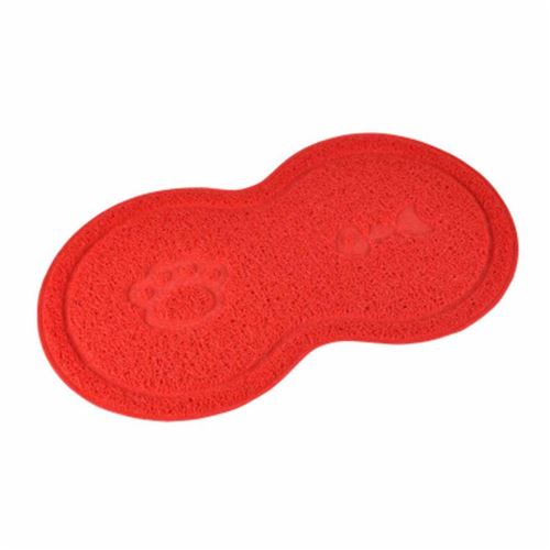 Tapis Repas pour Chien & Chat Double 46cm Rouge
