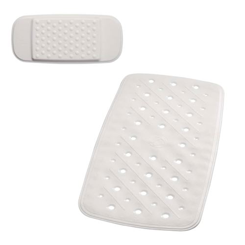 RIDDER Ensemble de tapis de bain antidérapant Promo Blanc