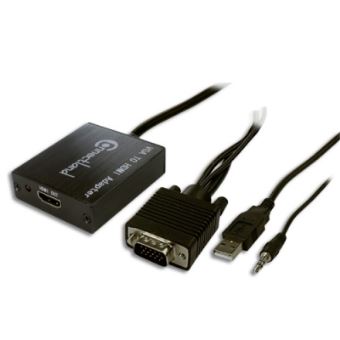 Connectland Adaptateur Vga Vers Hdmi Avec Audio Connectland Ref 0301060 Adaptateur Et Convertisseur Achat Prix Fnac