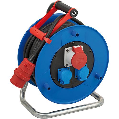 Brennenstuhl 1237990 Garant enrouleur de câble 2x Schuko 1x triphasé 20 mètres