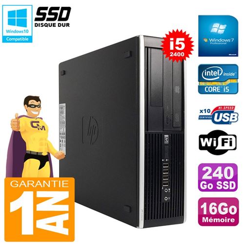 Pc hp compaq pro 6300 sff i5-2400 ram 16go disque 240go ssd graveur dvd wifi w7 État correct - Hewlett-Packard reconditionné disponible sur Fnac