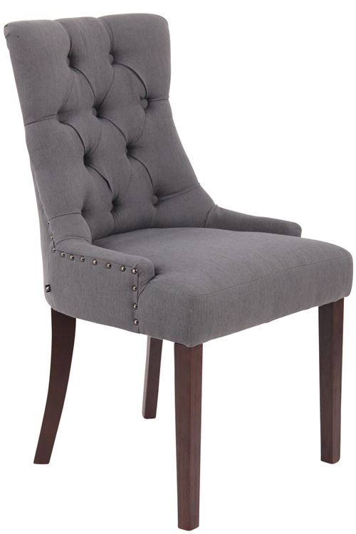 Chaise de salle à manger ABERDEEN tissu , Gris foncé/Antique