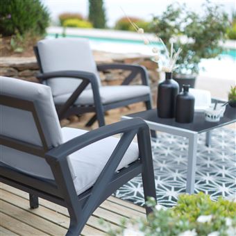Salon de jardin lounge sunday barcelone design grosfillex - Mobilier ... Salon de jardin lounge sunday barcelone design grosfillex - Mobilier ...