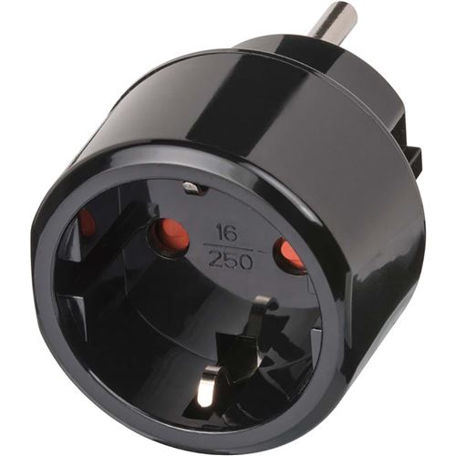 Adaptateur de Voyage Prise Europe vers États-Unis 15A Brennenstuhl Noir