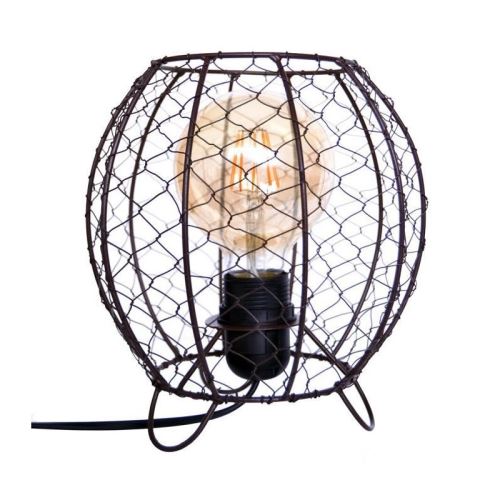 Lampe de table perforée Wirya 20 cm noir